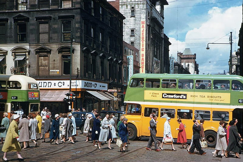 Corner of Hope Street and Sauchiehall Street - Glasgow, Scotland (June 1961), History, Cities, Scotland, Glasgow, HD wallpaper