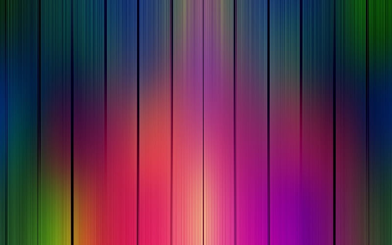wooden panels, rainbow, wooden background, lines, HD wallpaper
