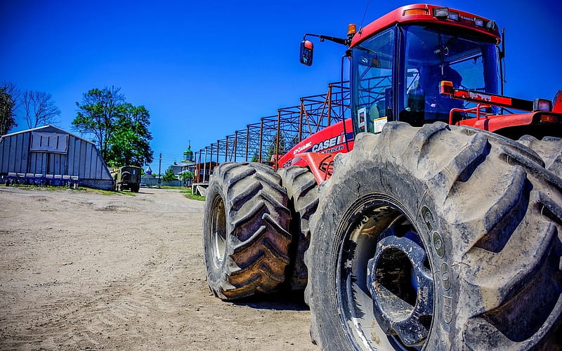 agrofirma, ukraine, new tractor, case, increases 500, HD wallpaper