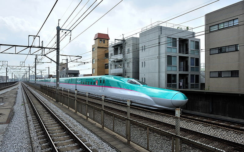really fast train, city, train, electric, tracks, fast, HD wallpaper