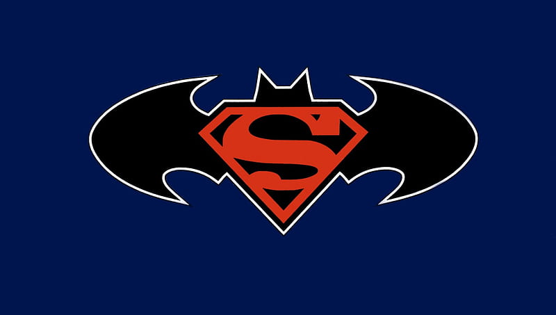 Batman Superman Logo, Batman, DC Comics, logo, blue background, Superman,  comics, HD wallpaper | Peakpx