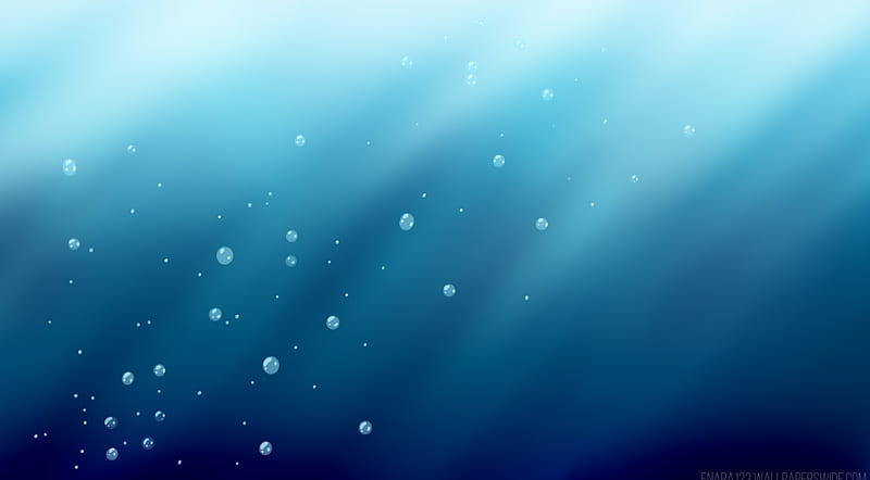 Underwater Ultra, Artistic, Abstract, Blue, background, Bubbles, enara123, ocean, waves, underwater, HD wallpaper