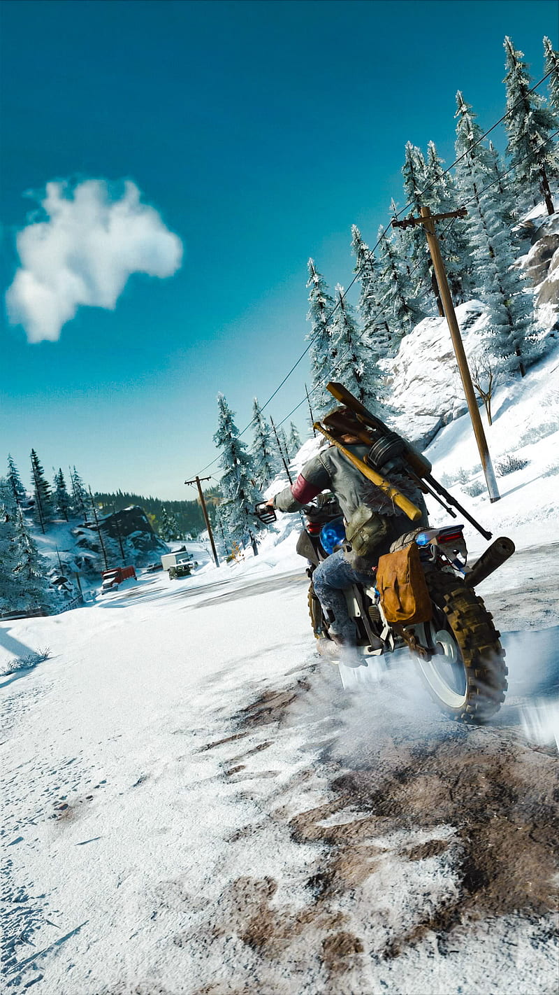 Daysgone, days gone, deacon st john, game, playstation, ps4, snow, videogame, HD phone wallpaper