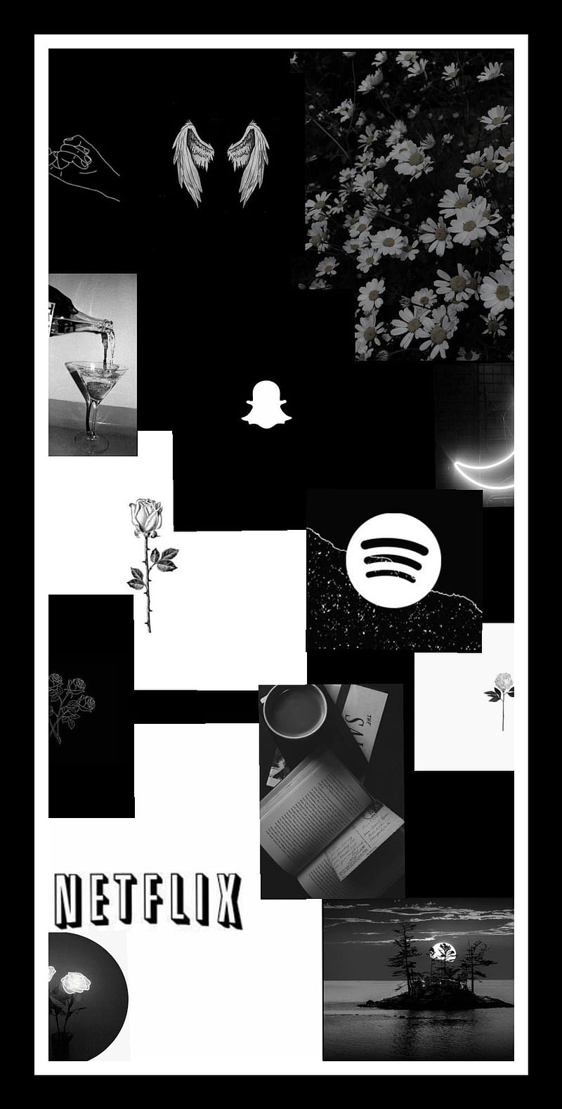 View 29 Anime Collage Wallpaper Aesthetic Black And White