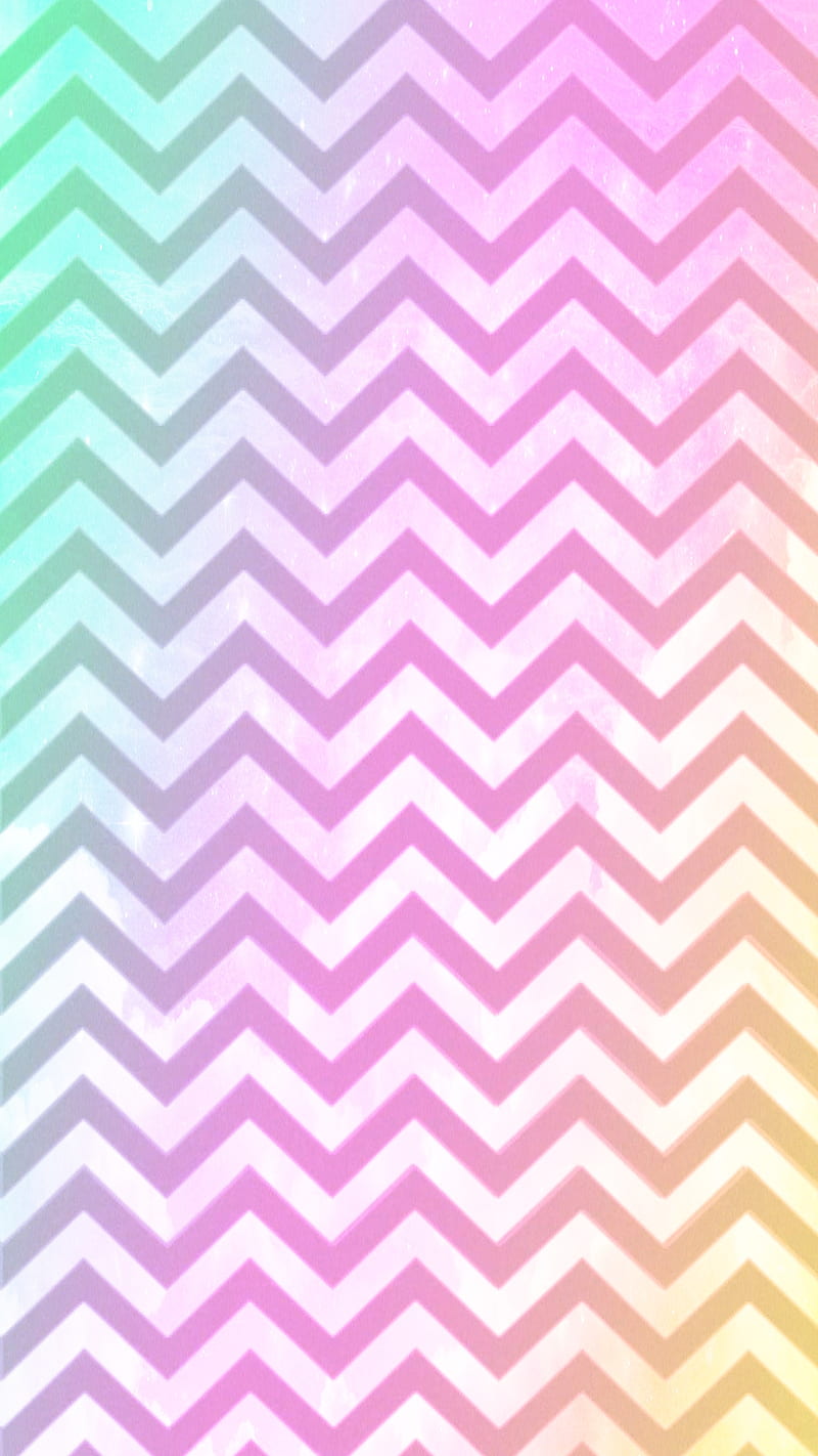 Candy Chevron, colorful, light, pastels, pattern, pink, rainbow, HD phone wallpaper
