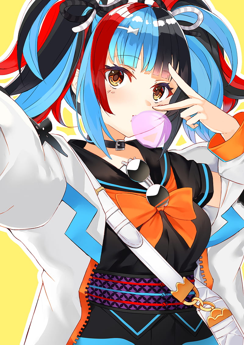Peace sign and anime girl anime 1362137 on animeshercom