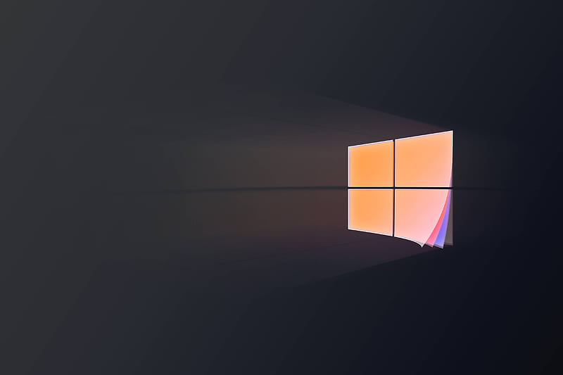 Windows, Windows 10, Logo, Microsoft, orange (Color), HD wallpaper