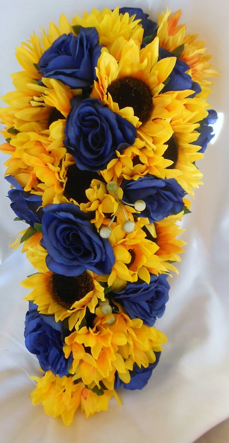 Rosas girasoles, azules, ramos, rosas, girasoles, Fondo de pantalla de  teléfono HD | Peakpx