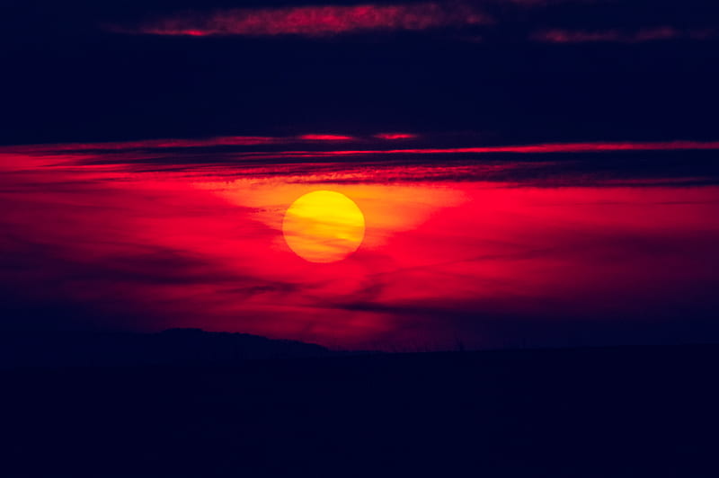 Silence In Sunset , sunset, evening, nature, HD wallpaper