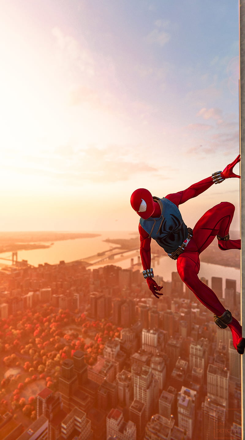 Spidey, marvel, new york city, nyc, playstation, spiderman, superhero, HD phone wallpaper