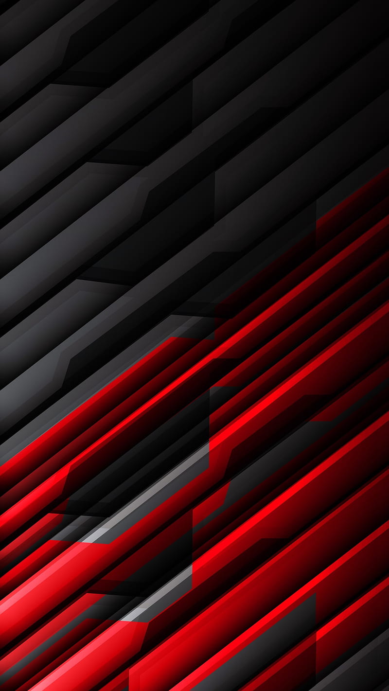 Abstract, 3d, bicolored, black, dark, desenho, lines, pattern, red, textures, HD phone wallpaper