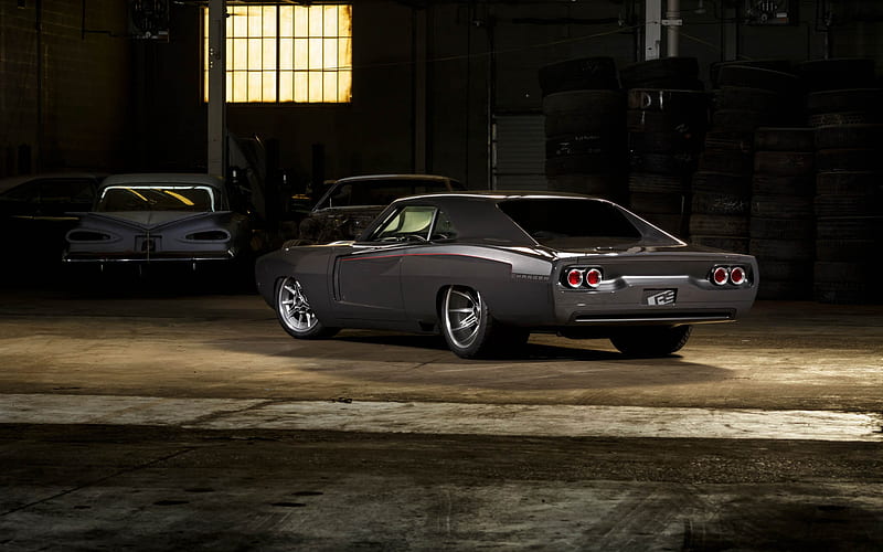 Dodge Charger, 1970, rear view, tuning Charger 1970, retro cars, american classic cars, Dodge, HD wallpaper