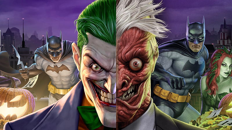Movie, Batman: The Long Halloween, Part Two, Batman, Two-Face, Joker, Poison Ivy, HD wallpaper