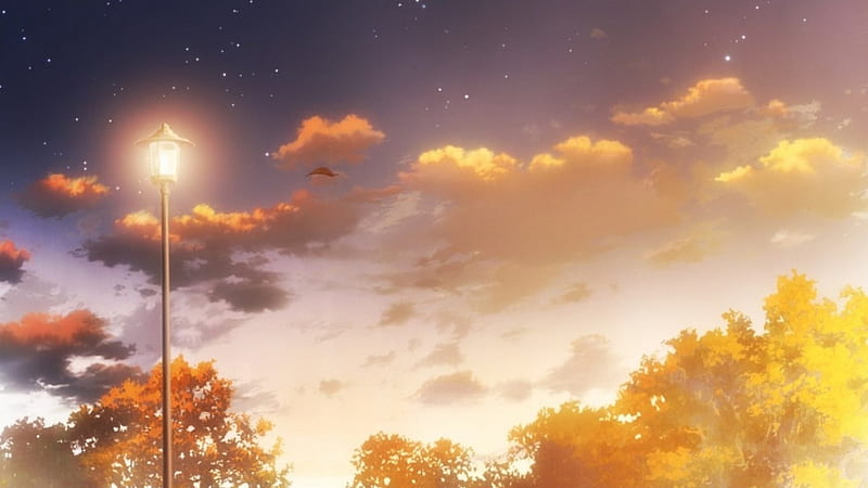 Anime Fall's Night, Fall, Scenery, Anime, Nature, Night, HD wallpaper |  Peakpx