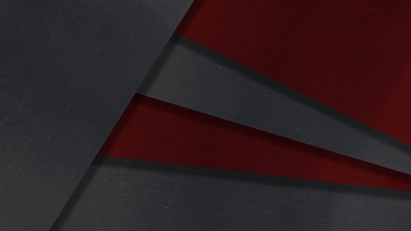 Grey Red Metal, abstract, metal, HD wallpaper