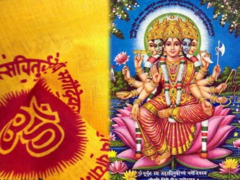 Gayatri devi, gayatri, mantra, spiritual, goddess, HD wallpaper | Peakpx