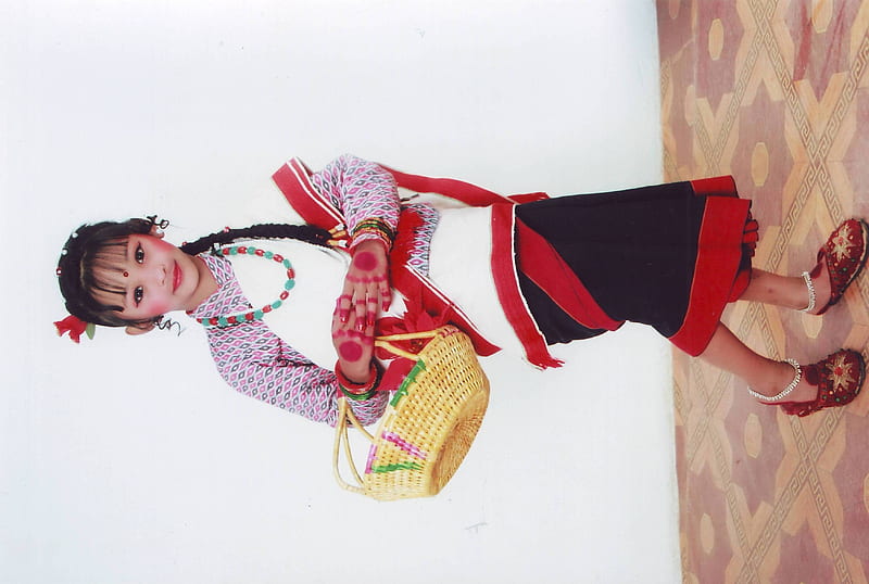 Nepali children in Newari dress, culture, nepal, tansen, palpa, HD wallpaper