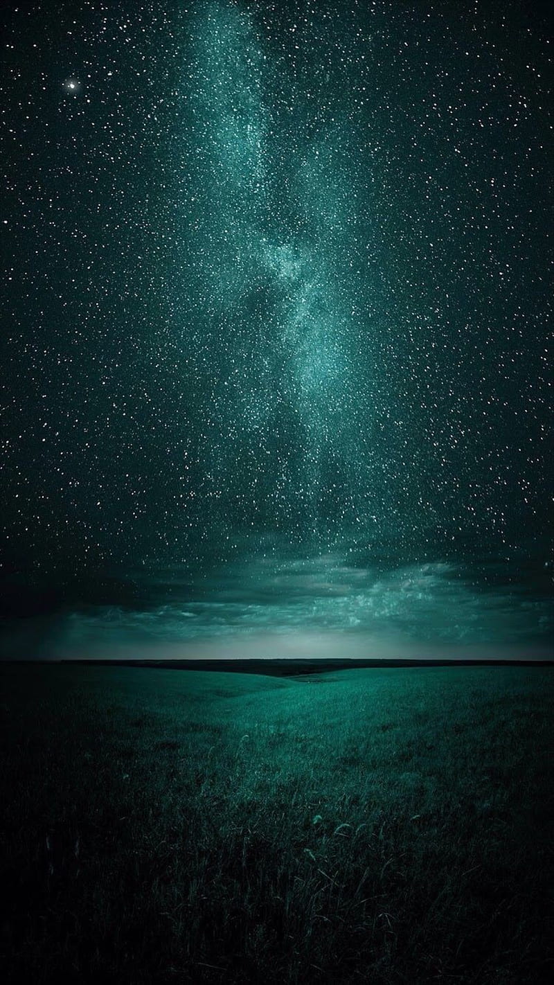 Magic, infinity, moon, night, ocean, sky, space, stars, HD phone wallpaper