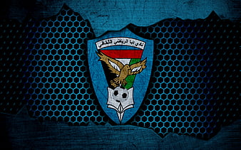 Dibba Al-Fujairah Club geometric art, logo, emirate football club, blue ...
