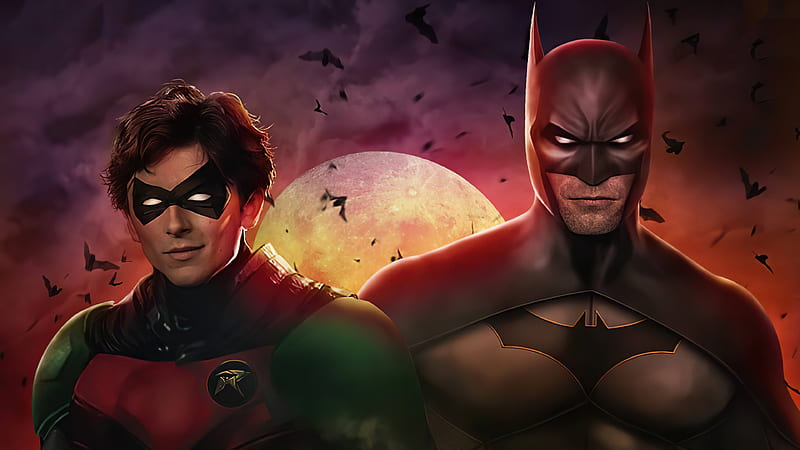 Batman Robin , batman, robin, superheroes, artwork, artist, HD wallpaper