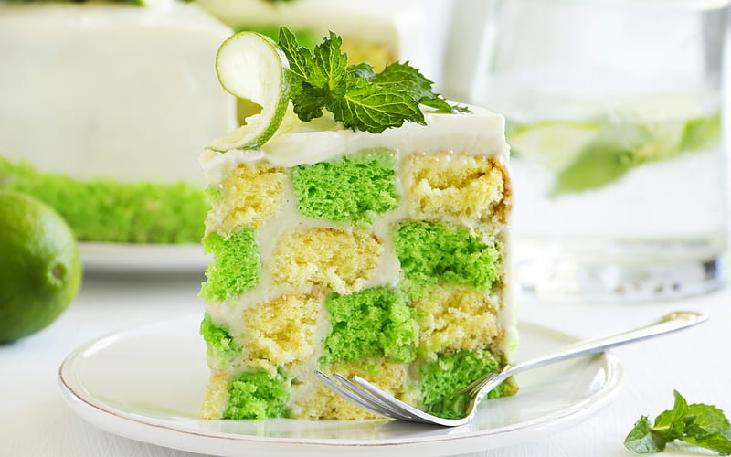 green cake, birtay, cakes, sweets, baked goods, HD wallpaper