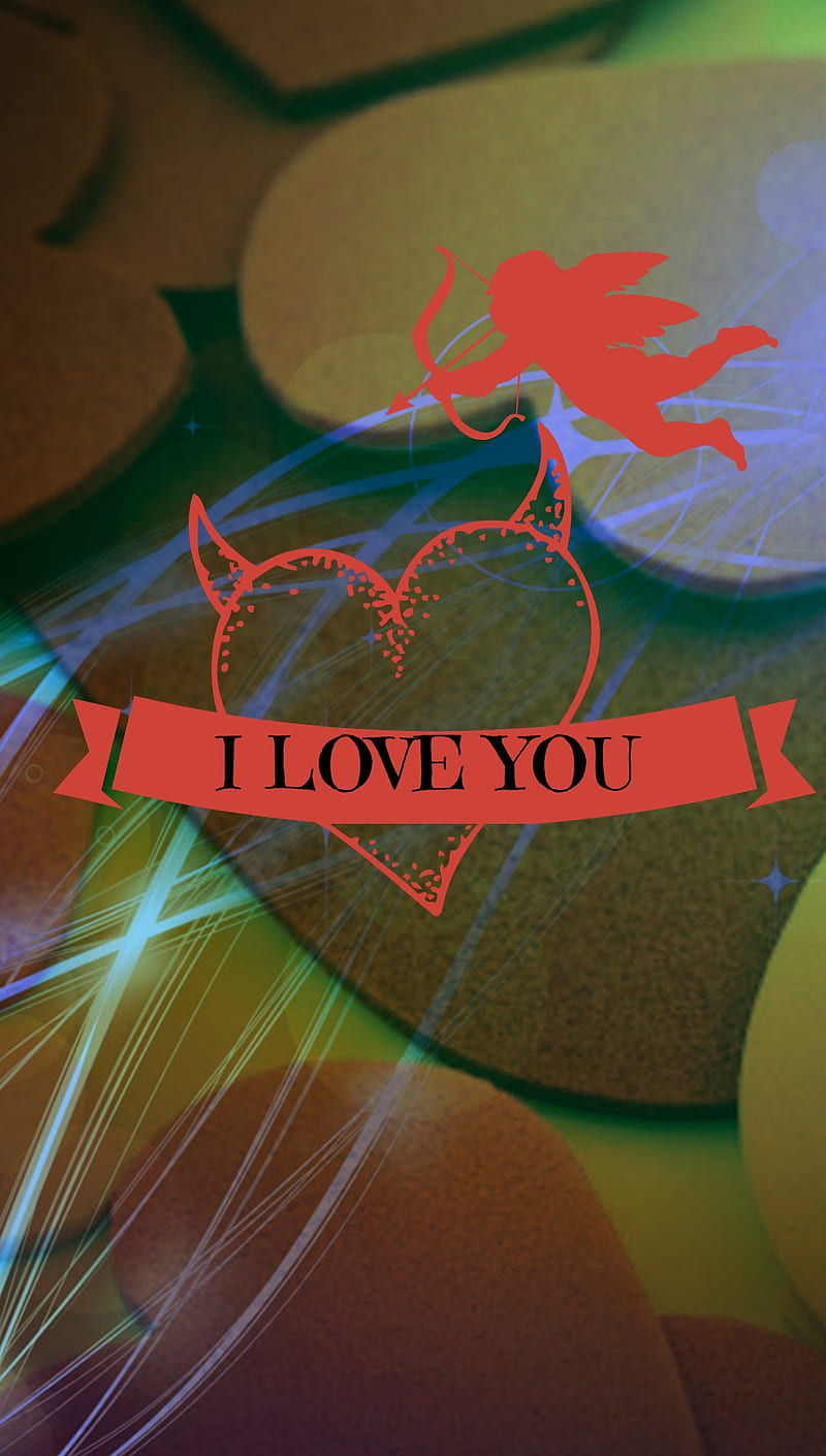 Love You, cupids, heart, love, HD phone wallpaper