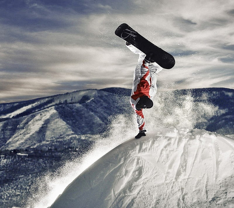 Snowboarder, cool, mountain, snow, snowboard, snowboarding, sport, winter, HD wallpaper