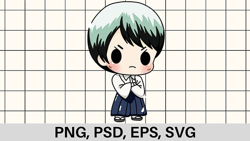 Instant Kawai Chibi Yushiro Digital File. Png. Psd, HD wallpaper