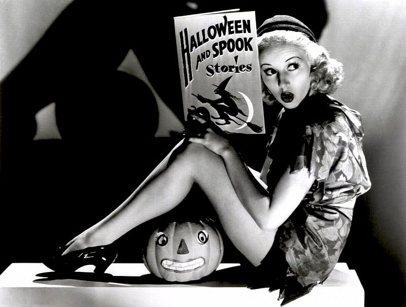 Betty Grable-Halloween Pin-up, movie, entertainment, tv, woman, sexy, other, HD wallpaper