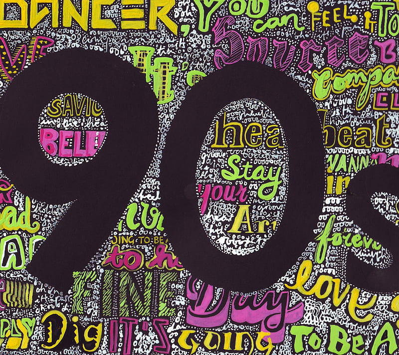 90s, 90, dancer, dig, old, retro, typo, HD wallpaper