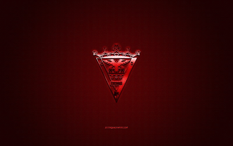 CD Mirandes, Spanish football club, La Liga 2, red logo, red carbon fiber  background, HD wallpaper | Peakpx