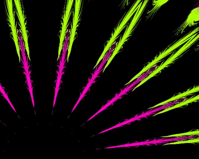 3 feathers n me, teaser, labrano, black, yellow, abstract, gizzzi, feather, neon, burst, pink, feathers, mind, HD wallpaper