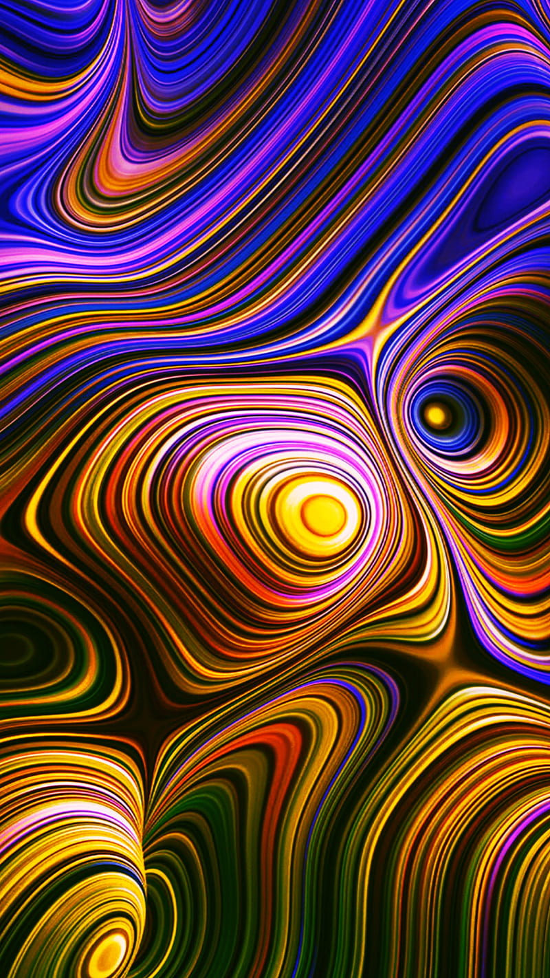 Neon Topo, Abstract, Art, Color, desenho, Fractal, Graphically, Neon, Other, Pattern, HD phone wallpaper