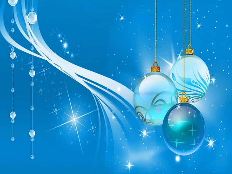Aqua Christmas, aqua, sparkle, Christmas, balls, HD wallpaper | Peakpx