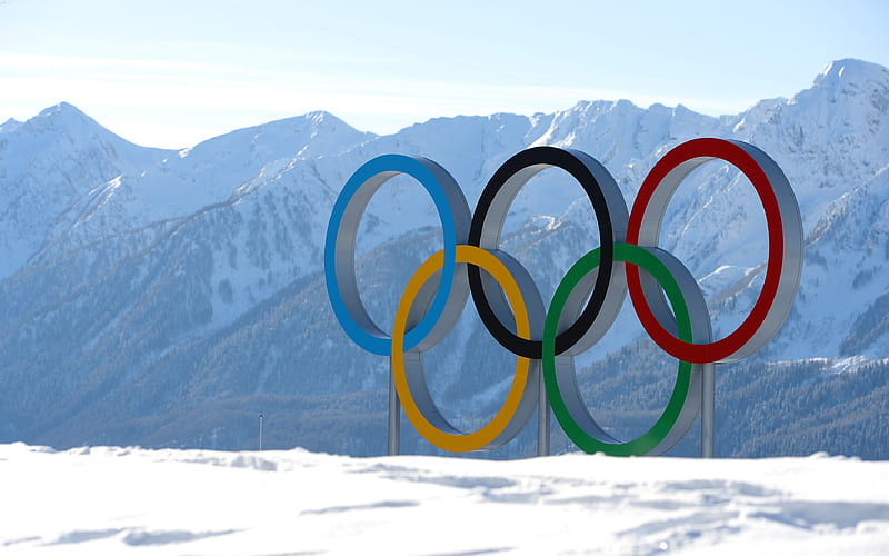 Pyeongchang 2018 2018 Winter Olympic Games, Olympic rings, South Korea, HD wallpaper