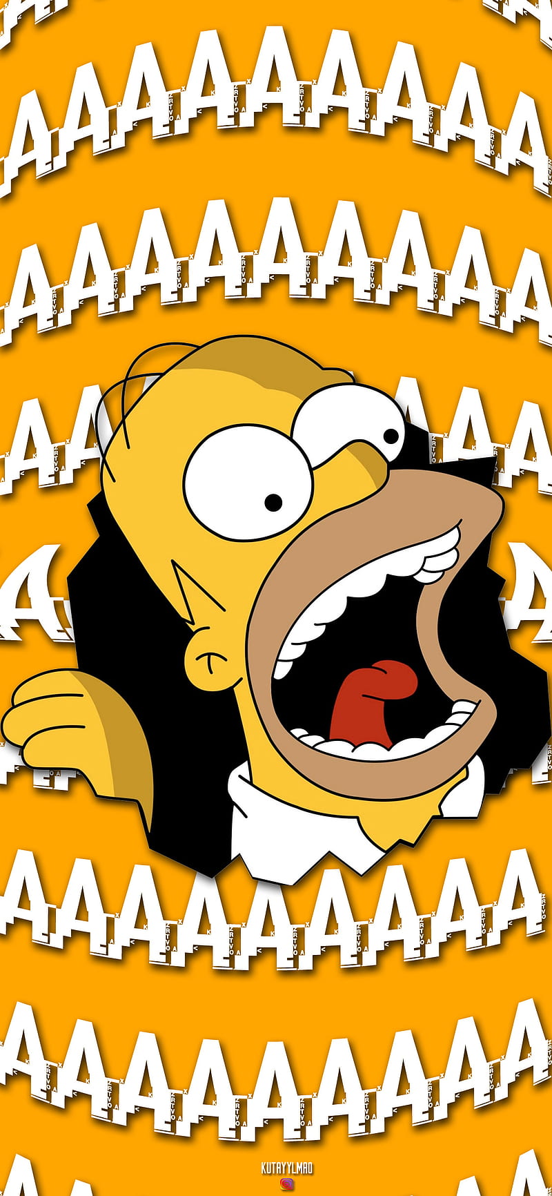 Homer Simpson Scream, fairy, halloween, homer simpson, kutayylmao, love, simpsons, theme, themes, tumblr, HD phone wallpaper
