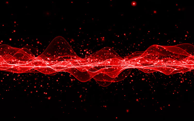 Red abstract wave, black background, waves background, red wave, creative  red wave background, HD wallpaper | Peakpx