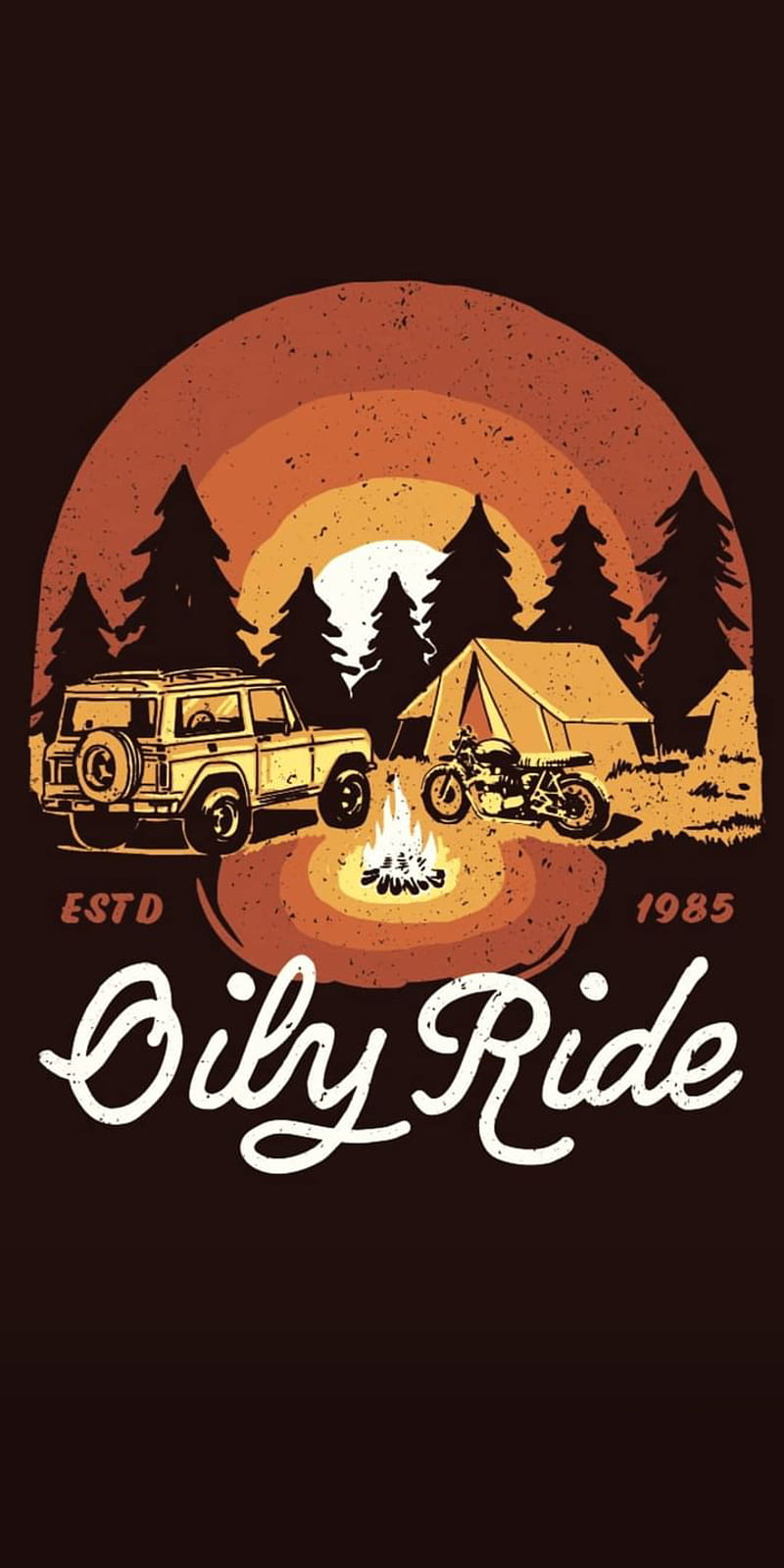 Camping, motorcycle, bikes, oilyride, caferacer, biker, winter, travel, camp, theforest, HD phone wallpaper