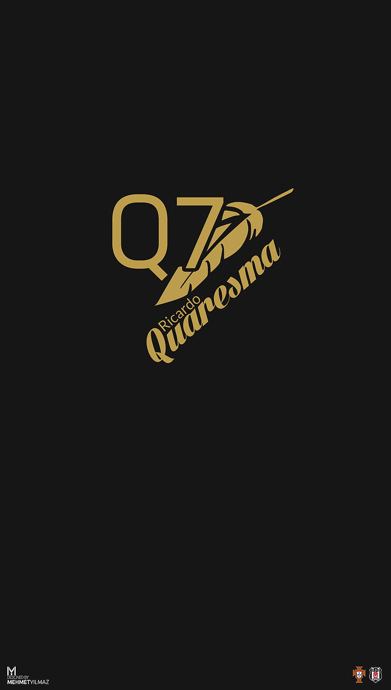 Quaresma, besiktas, black, gold, kartal, logo, q7, white, HD phone wallpaper