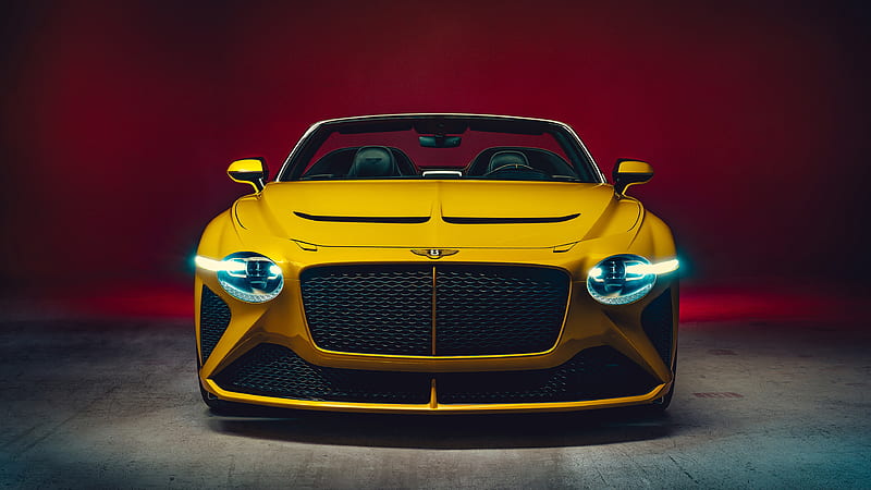 bentley mulliner bacalar, yellow, front view, luxury cars, Vehicle, HD wallpaper