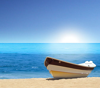 Yêu thích một hình nền đầy năng lượng, sự thư giãn và tràn đầy sức sống? Hãy dành một chút thời gian để thưởng thức hình ảnh đầy tinh tế với tàu thuyền, bãi biển và ánh nắng.