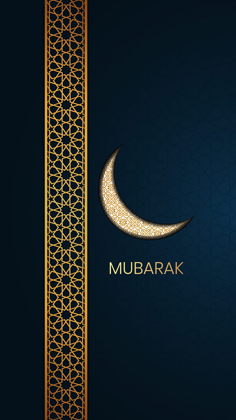 Mubarak / Moon, Allah, Eid, Islamic, Kareem, New latest, Ramadan, Ramzan,  golden, HD phone wallpaper | Peakpx
