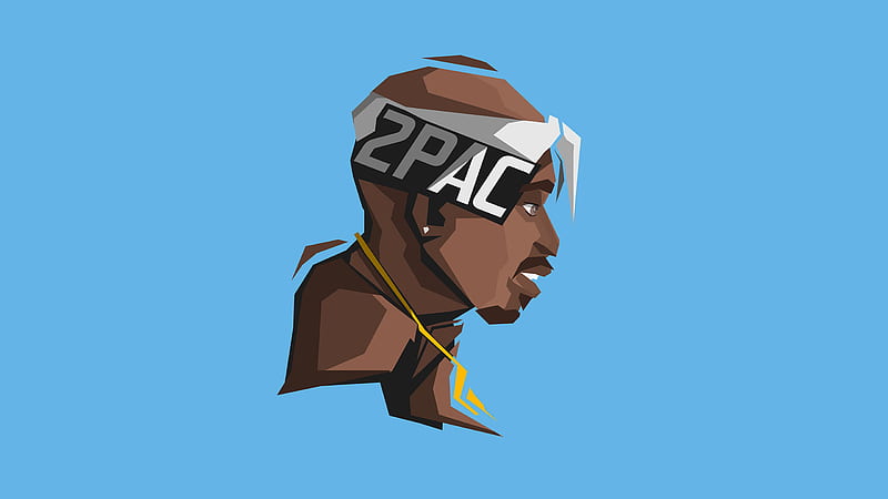 2Pac Tupac Painting In A Blue Background Music, HD wallpaper | Peakpx