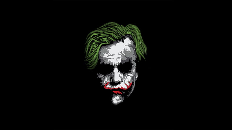 Joker Face Minimalism, joker, superheroes, artwork, artist, behance, HD wallpaper