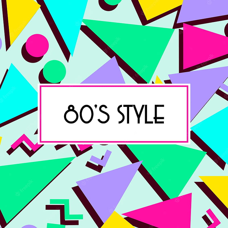 Premium Photo  Retro 80s inspired design with neon colors and geometric  shapes