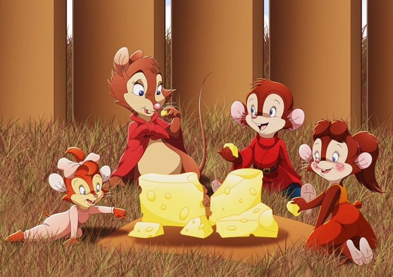 Spending Time with Brisby, Cartoons, The Secret of NITH, An American Tail, Crossover, HD wallpaper