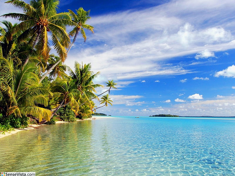 Aitutaki lagoon, beach, nature, HD wallpaper | Peakpx