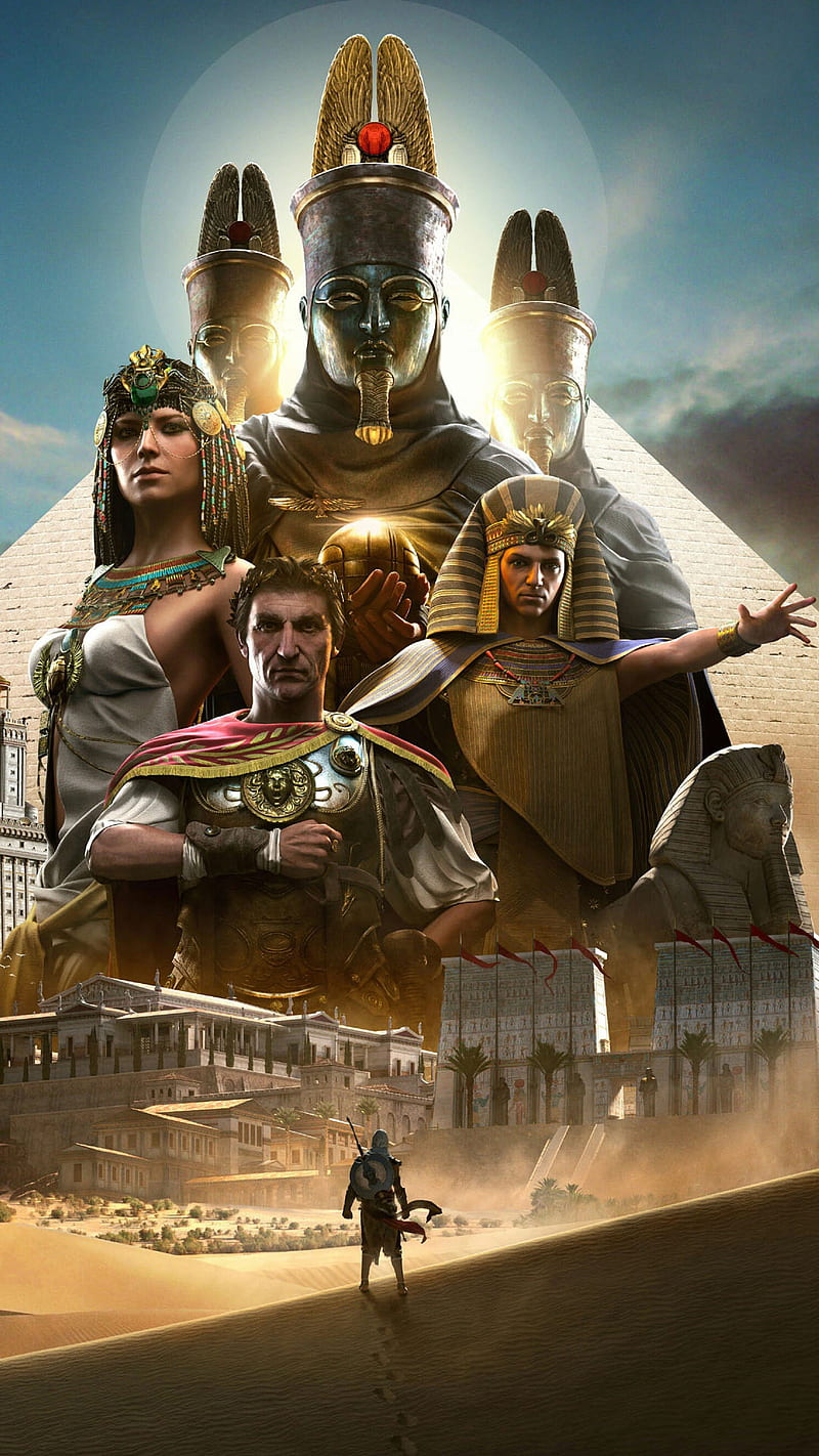 Assassins creed, caesar, character, egypt, game, king, origin, piramyd,  queen, HD phone wallpaper | Peakpx