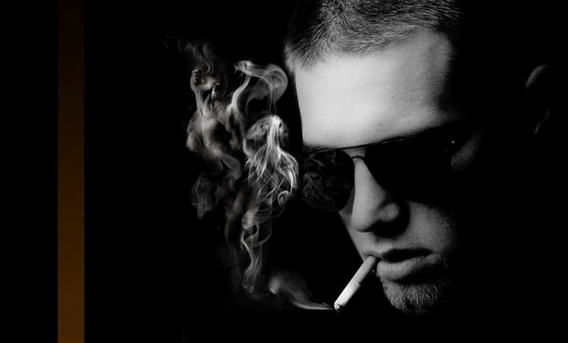 Smoke desire, pic, mouth, glasses, black, man, cigarette, lips, wall, , smoke, white, desire figure, HD wallpaper