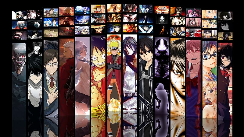 Anime, death note, fullmetal alchemist, hunterxhunter, naruto, one